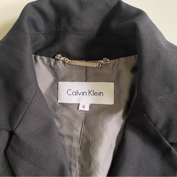 Calvin Klein Black Blazer Jacket Size 6 - Picture 4 of 5